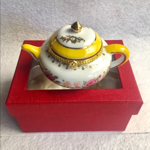 Mini Teapot Classic Italian Ceramic Collectible Decor - Picture 7 of 8